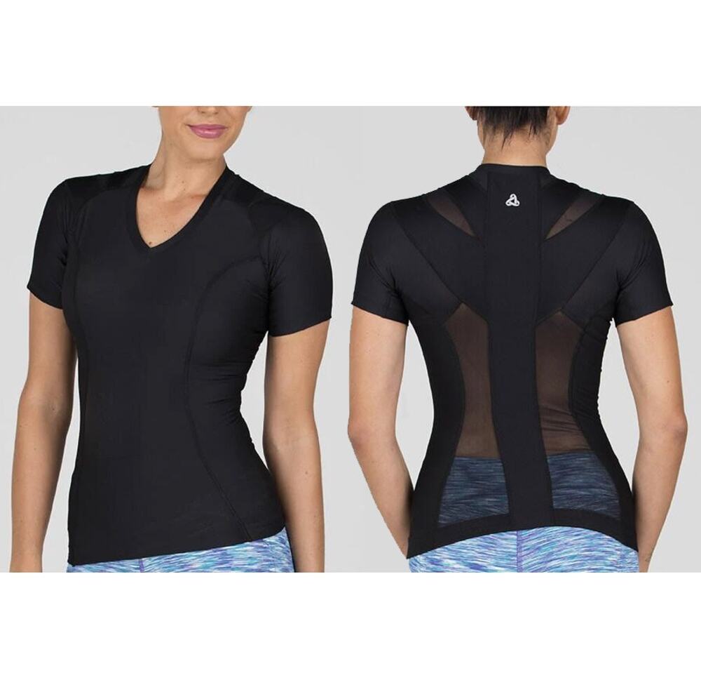 Postural Fitness by Alignmed Posture Shirt for Women Black Extra Small XS